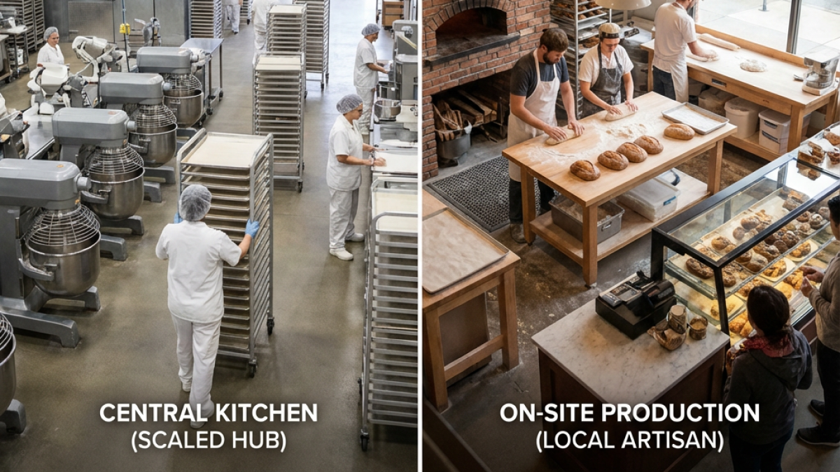 Central Kitchen vs. On-Site Production: Making the Right Choice for Your Bakery